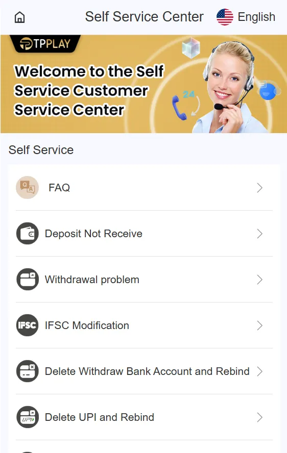 Support options page with more choices than pre-login customer service